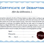 The Folly of De-Baptism